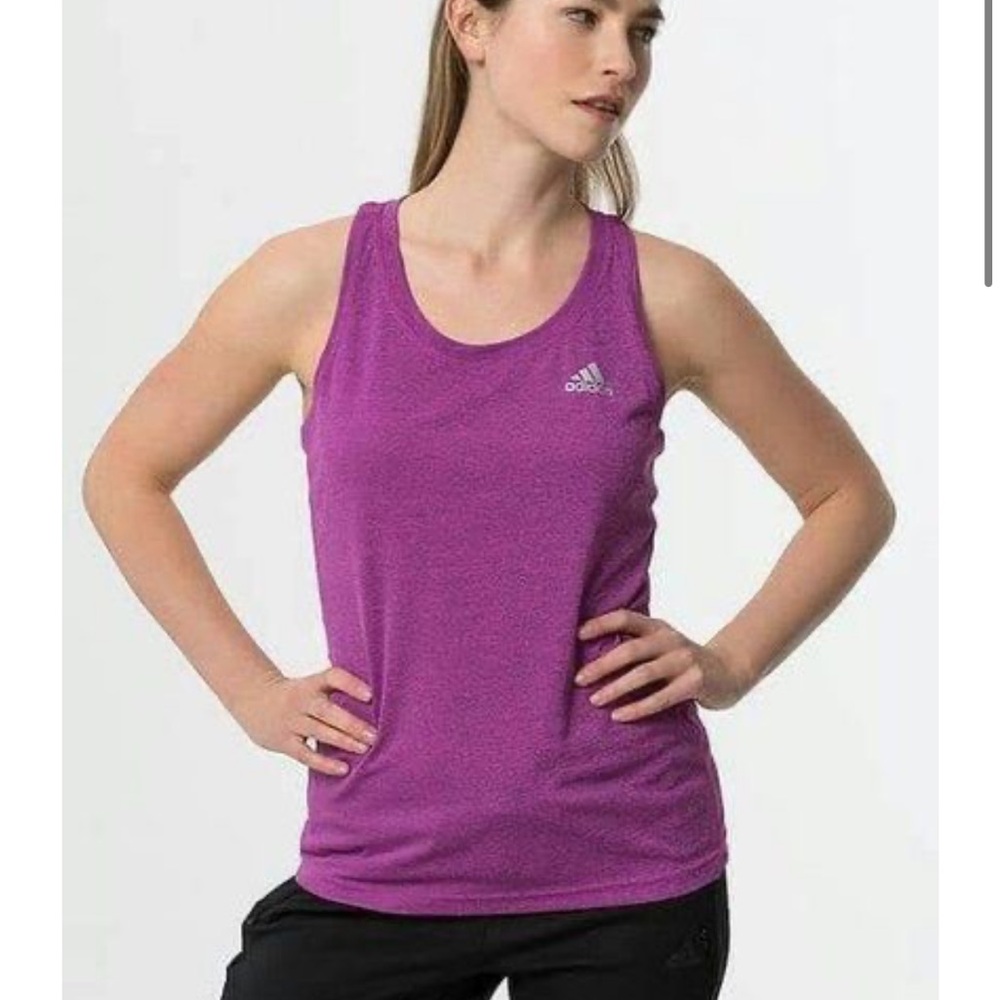 Women’s Adidas Tank Top Athletic Racerback Purple Size Small